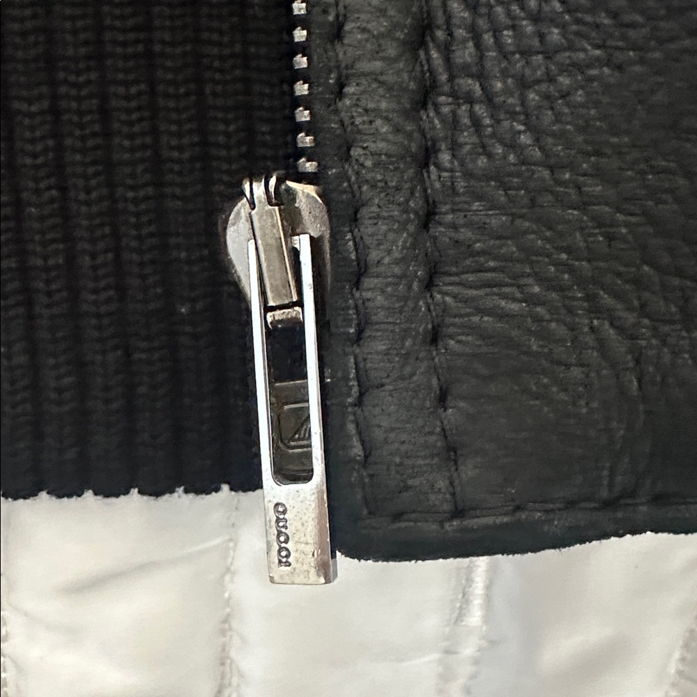 GUCCI LEATHER and SHEARLING BOMBER JACKET - Picture 7 of 11